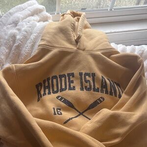 Rhode Island yellow sweatshirt from the beach